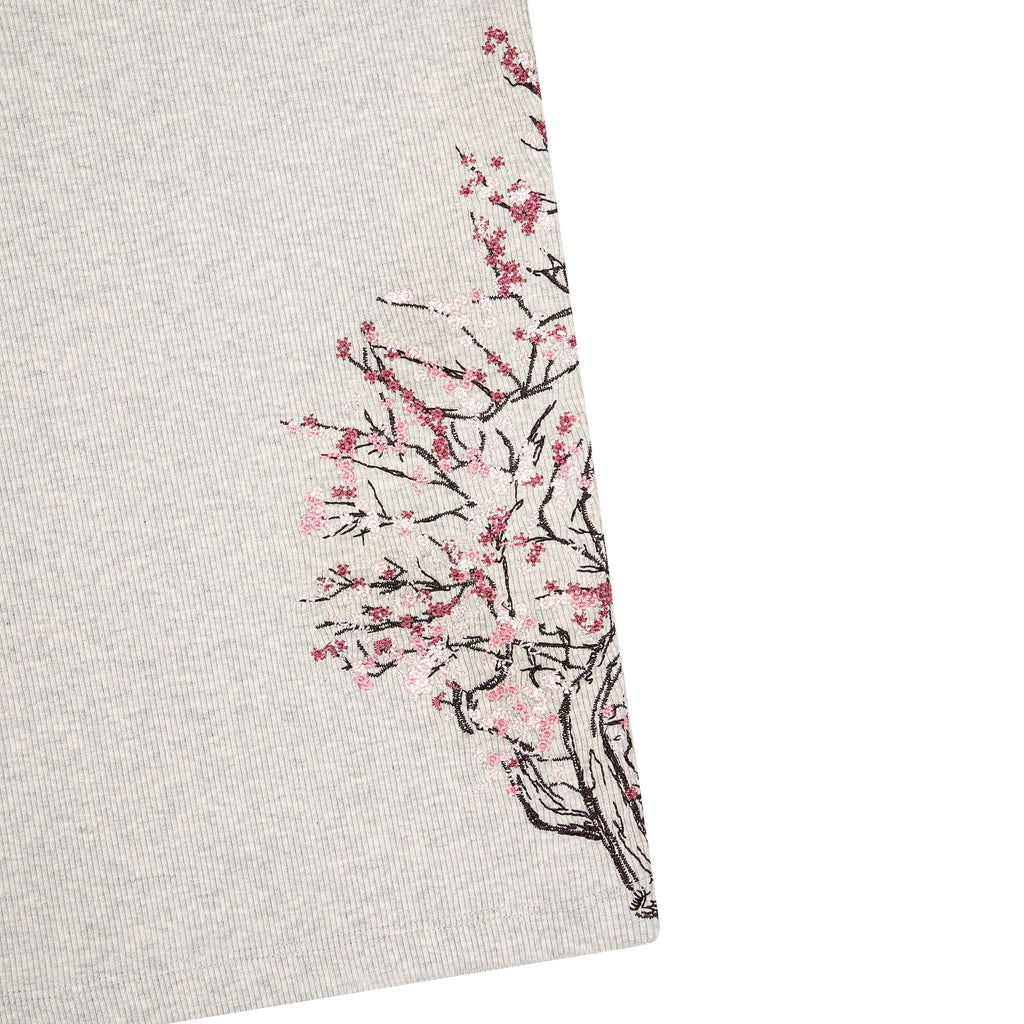 "blossom v3" ribbed T Shirt grey