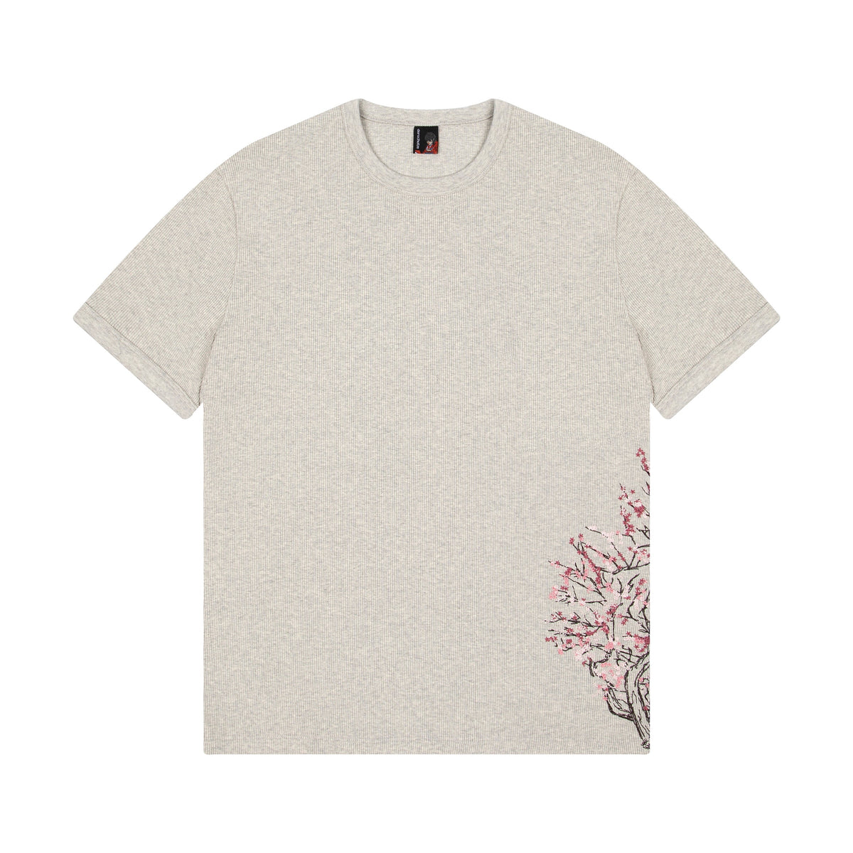 "blossom v3" ribbed T Shirt grey
